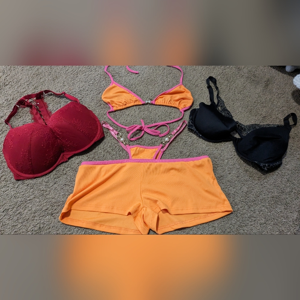 Orange bathing suit